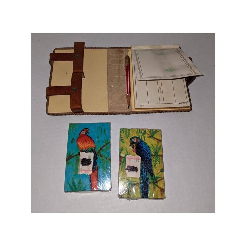 Vintage Bridge Card Set Leather Case Complete Cards Sealed Rummp & Sons Rare